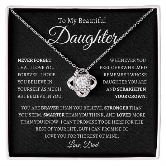 To My Daughter | Love Knot Necklace