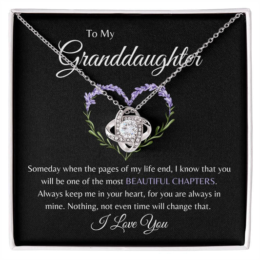 To My Granddaughter | Love Knot Necklace
