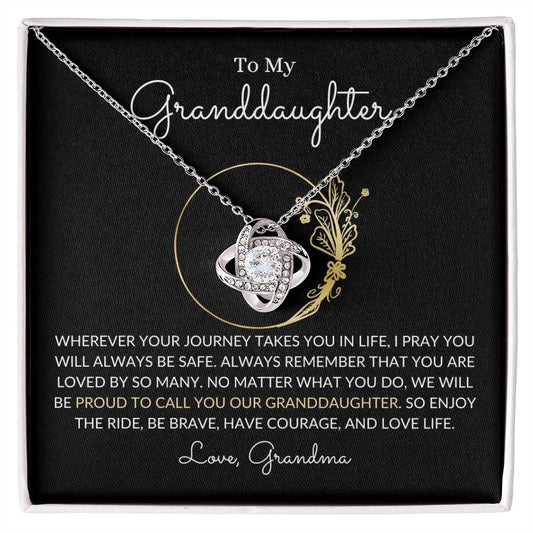 To My Granddaughter | Love Knot Necklace