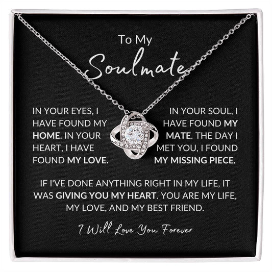 To My Soulmate | Love Knot Necklace