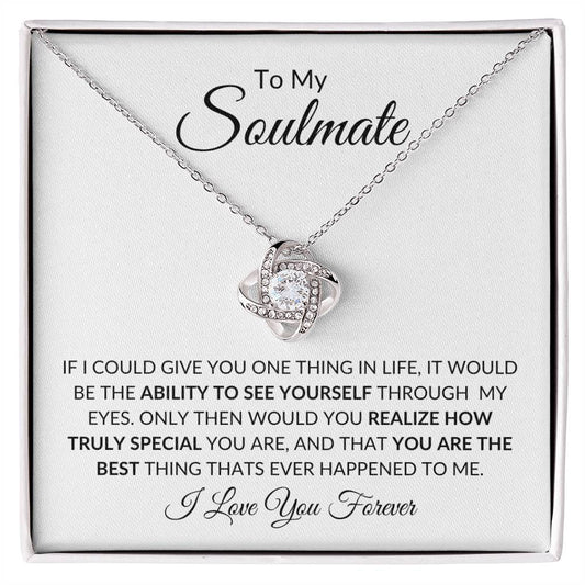 To My Soulmate | Love Knot Necklace