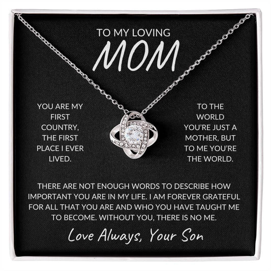 Mom | Words Are Not Enough | Love Knot Necklace