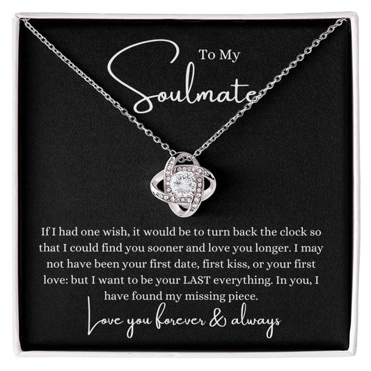 To My Soulmate | One Wish | Love Knot Necklace