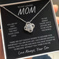 Mom | Words Are Not Enough | Love Knot Necklace