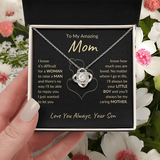 Amazing Mom | Your Little Boy | Love Knot Necklace
