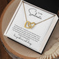 To My Soulmate | Love You Longer | Interlocking Hearts Necklace