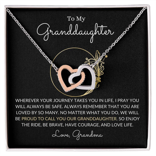 To My Granddaughter | Interlocking Hearts