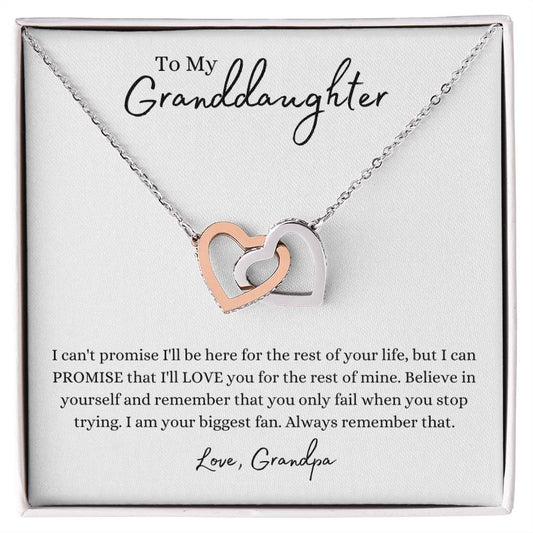 To My Granddaughter | Interlocking Hearts