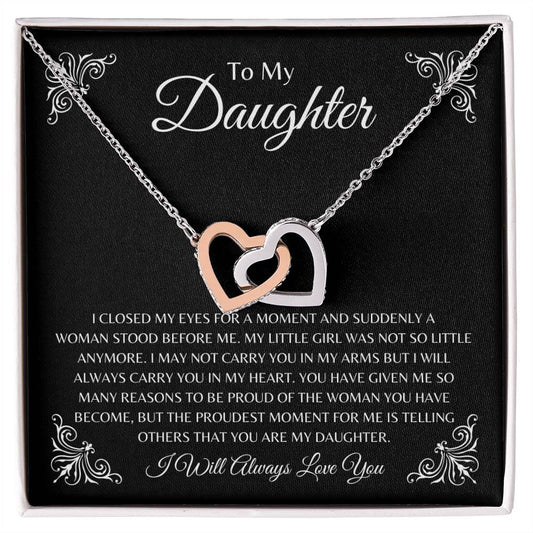 To My Daughter | Interlocking Hearts Necklace