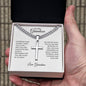 To My Grandson | Love Grandma | Artisan Cross Necklace