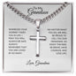 To My Grandson | Love Grandma | Artisan Cross Necklace