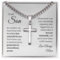To My Son | Cross on Cuban Chain