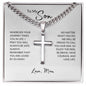To My Son | Love Mom | Artisan Cross Necklace