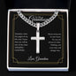 To My Grandson | Love Grandma | Artisan Cross Necklace