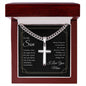 To My Son | Love Mom | Artisan Cross Necklace