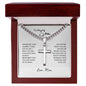 To My Son | Love Mom | Artisan Cross Necklace