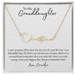 To My Granddaughter | Custom Name Necklace Horizontal
