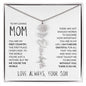 My Loving Mom | First Country | Custom Name Flower Necklace