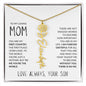 My Loving Mom | First Country | Custom Name Flower Necklace