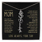 To My Loving Mom | My First Country | Custom Name Necklace