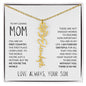 My Loving Mom | First Country | Custom Name Flower Necklace