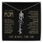 To My Loving Mom | My First Country | Custom Name Necklace