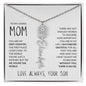 My Loving Mom | First Country | Custom Name Flower Necklace