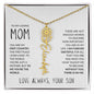 My Loving Mom | First Country | Custom Name Flower Necklace