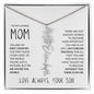 My Loving Mom | First Country | Custom Name Flower Necklace