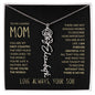 To My Loving Mom | My First Country | Custom Name Necklace