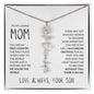 My Loving Mom | First Country | Custom Name Flower Necklace