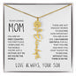 My Loving Mom | First Country | Custom Name Flower Necklace
