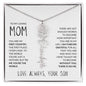 My Loving Mom | First Country | Custom Name Flower Necklace