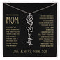 To My Loving Mom | My First Country | Custom Name Necklace