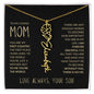 To My Loving Mom | My First Country | Custom Name Necklace