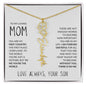 My Loving Mom | First Country | Custom Name Flower Necklace