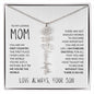 My Loving Mom | First Country | Custom Name Flower Necklace