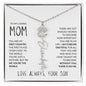 My Loving Mom | First Country | Custom Name Flower Necklace