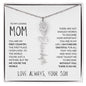 My Loving Mom | First Country | Custom Name Flower Necklace