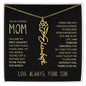 To My Loving Mom | My First Country | Custom Name Necklace