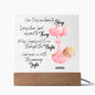 Bedtime Prayer Acrylic Plaque | Pink Bear