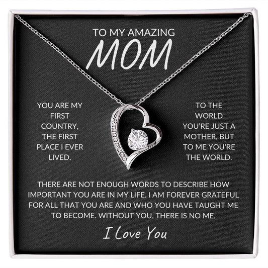 Amazing Mom | You're My World | Forever Love Necklace