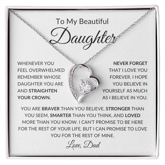 To My Daughter | Love Dad | Forever Love Necklace